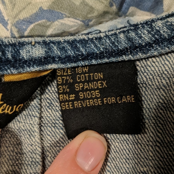 Ashley Stewart, Blue Jean Vest with Studs and Real Pockets - Picture 7 of 8